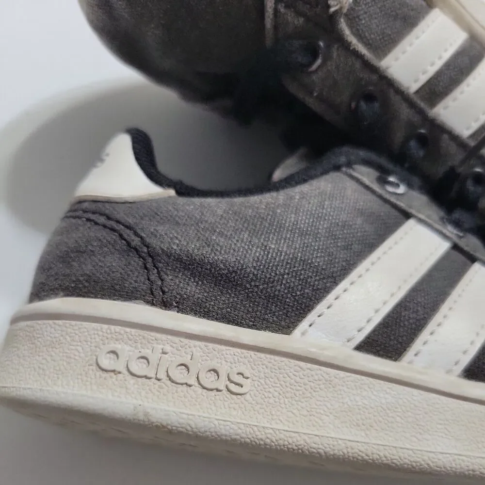 Adidas Girls 12 1/2 Kid Shoes Superstar Black White Three Striped Originals 12.5